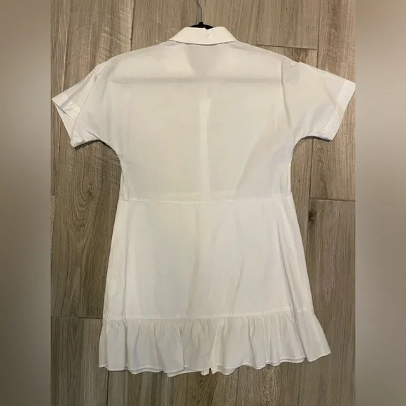 ZARA white mini Oxford dress or cover up - Picture 2 of 2
